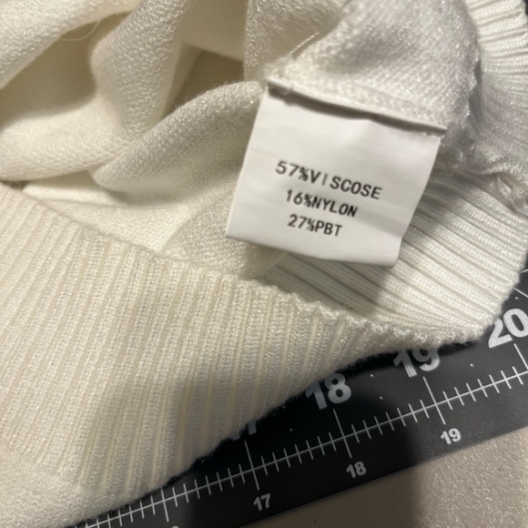 QUEEN OF SPARKLES White and Silver Crew Neck Sweater - Picture 7 of 8